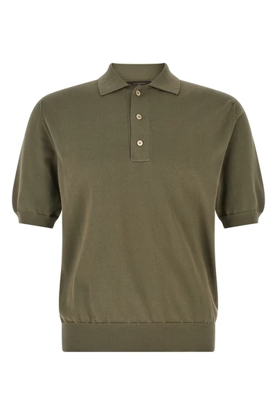 cotton knit polo shirt