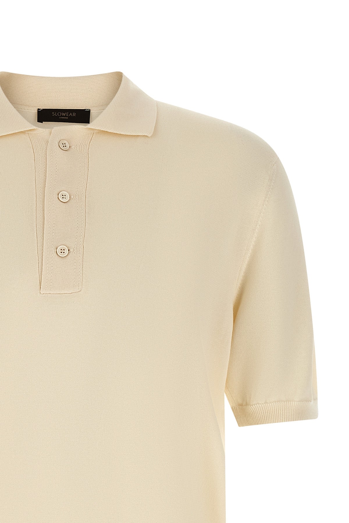 cotton knit polo shirt