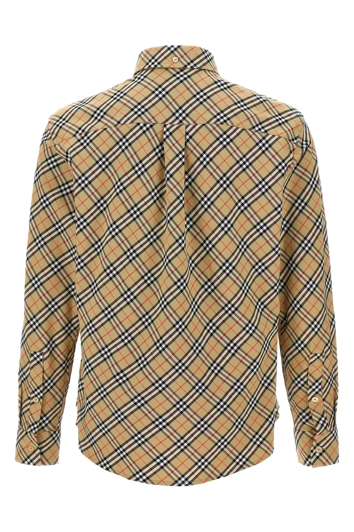 check print cotton shirt