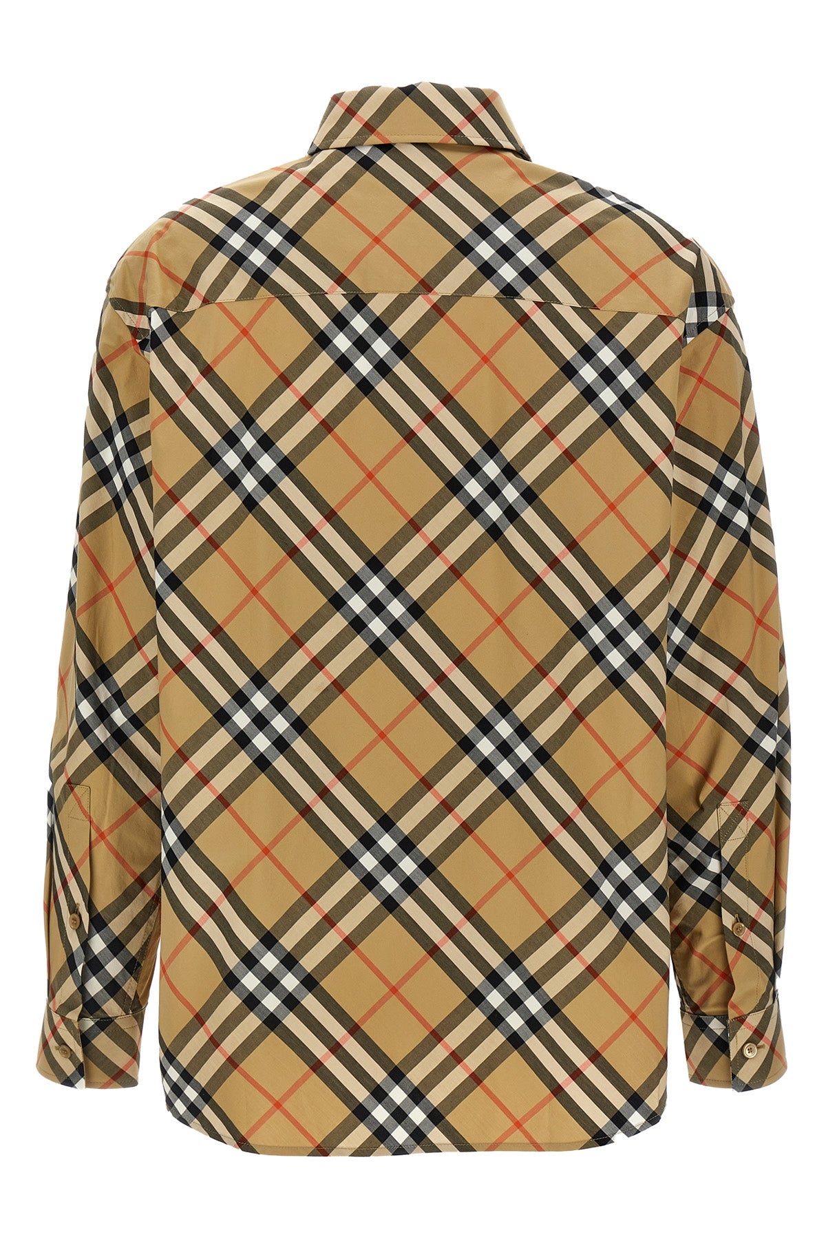 check print cotton shirt