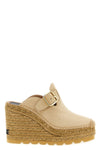 gaia sabots in a vegan alternative to suede