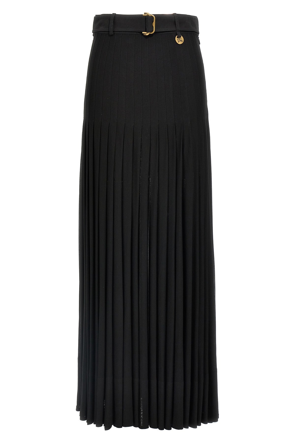 BURBERRY 6 long pleated skirt in semi-transparent viscose