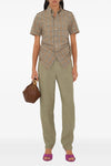 check-print cotton shirt