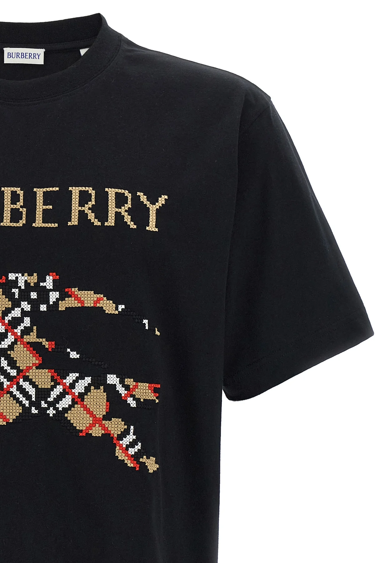 burberry check cotton jersey t-shirt