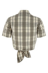 check print cotton shirt