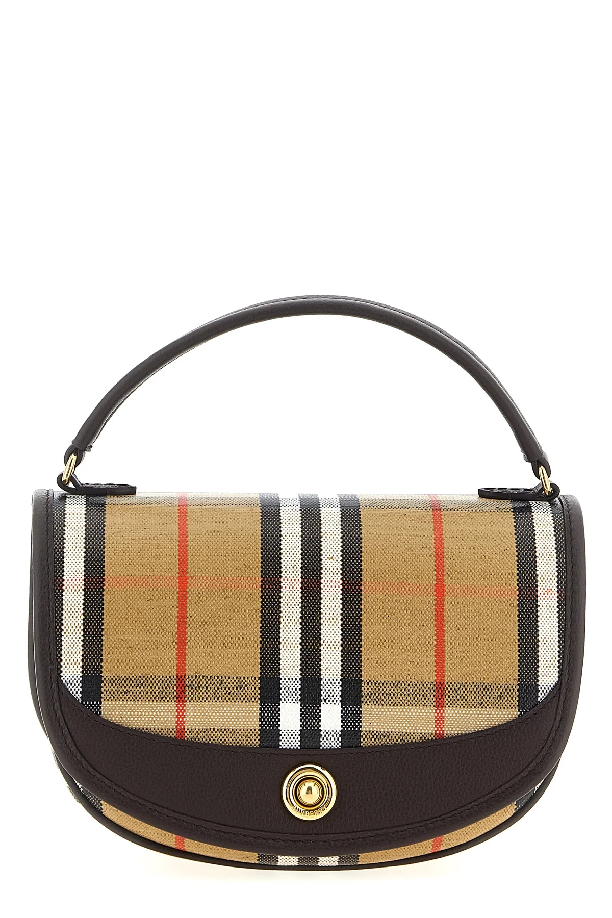 BURBERRY OS highlands check fabric shoulder bag