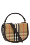 burberry check jacquard highlands cotton and linen blend mini handbag