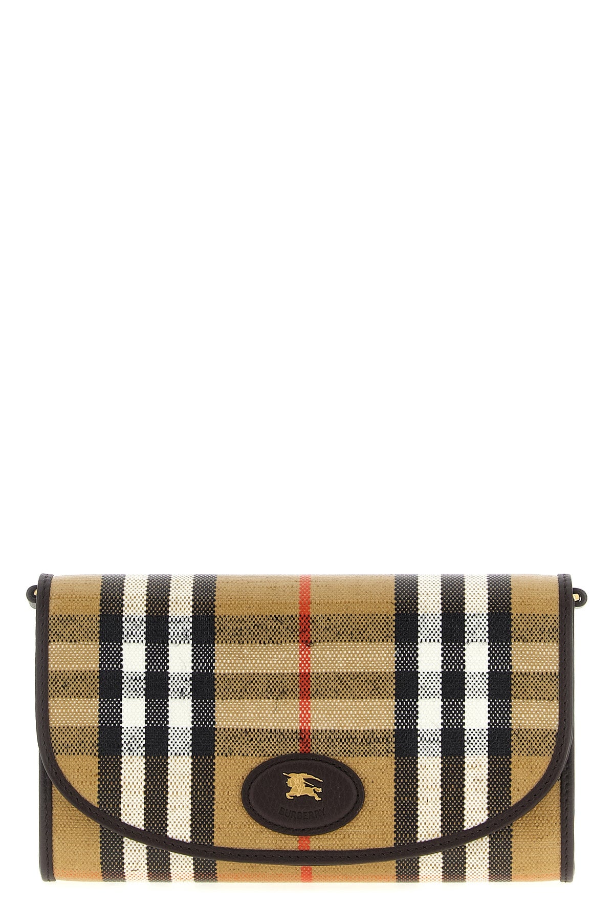 BURBERRY OS highlands wallet on chain in check fabric