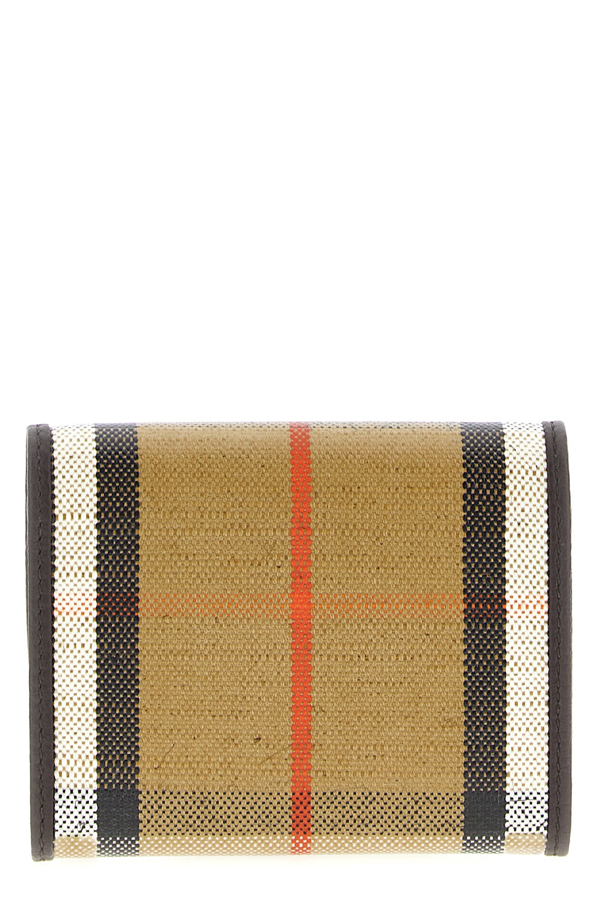 burberry check jacquard highlands cotton and linen blend wallet