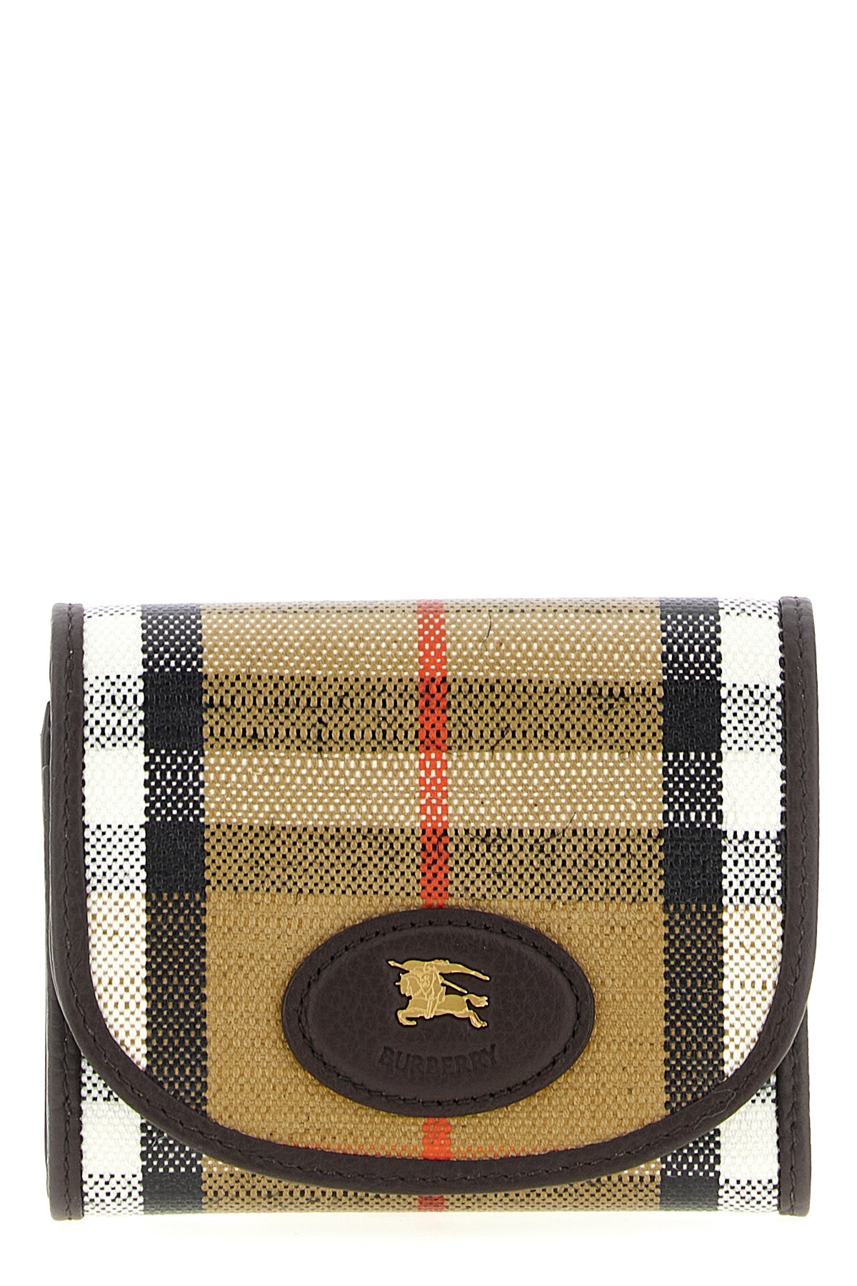 burberry check jacquard highlands cotton and linen blend wallet