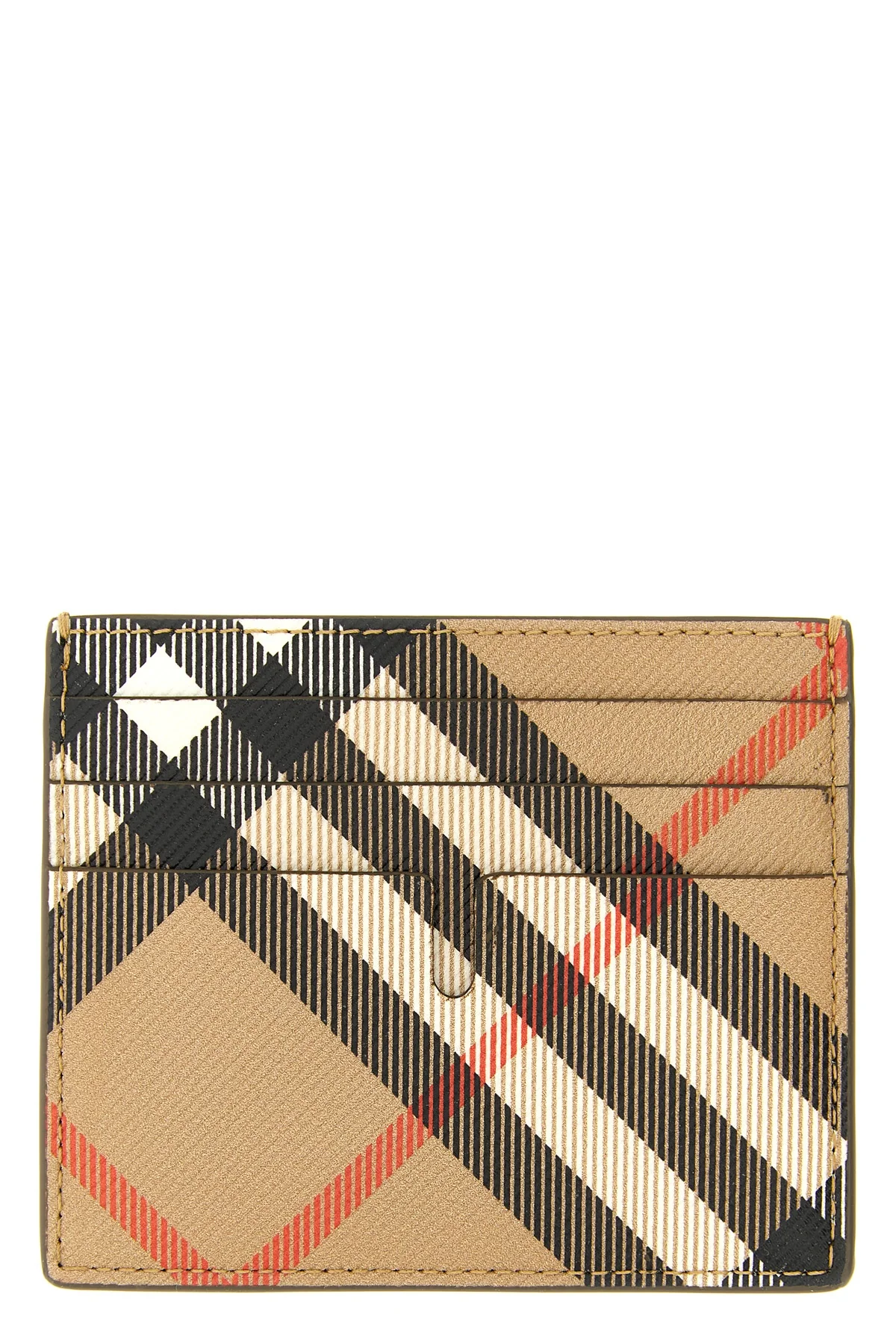 BURBERRY OS burberry check print fabric sandon cardholder