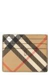 burberry check print fabric sandon cardholder
