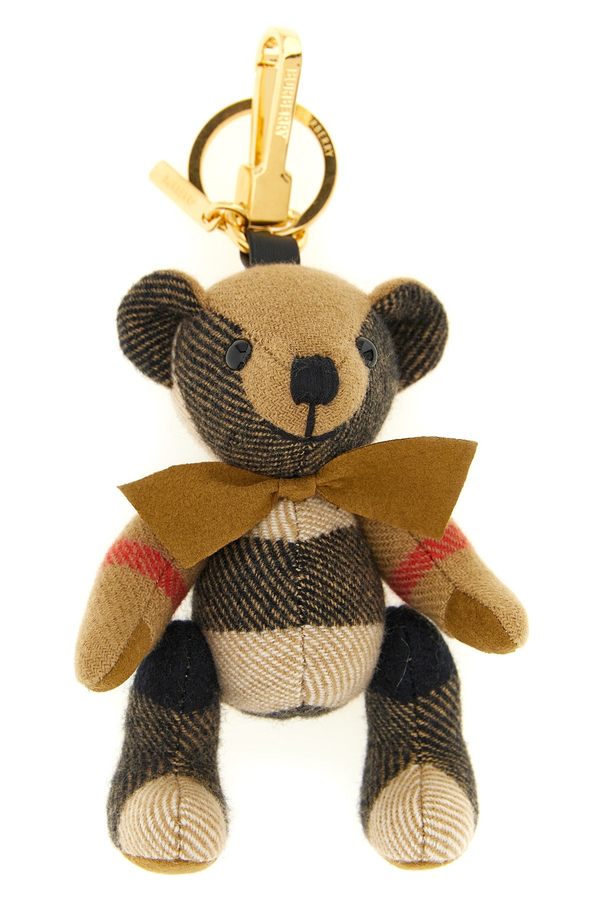 BURBERRY OS burberry check cashmere orsetto thomas keyring