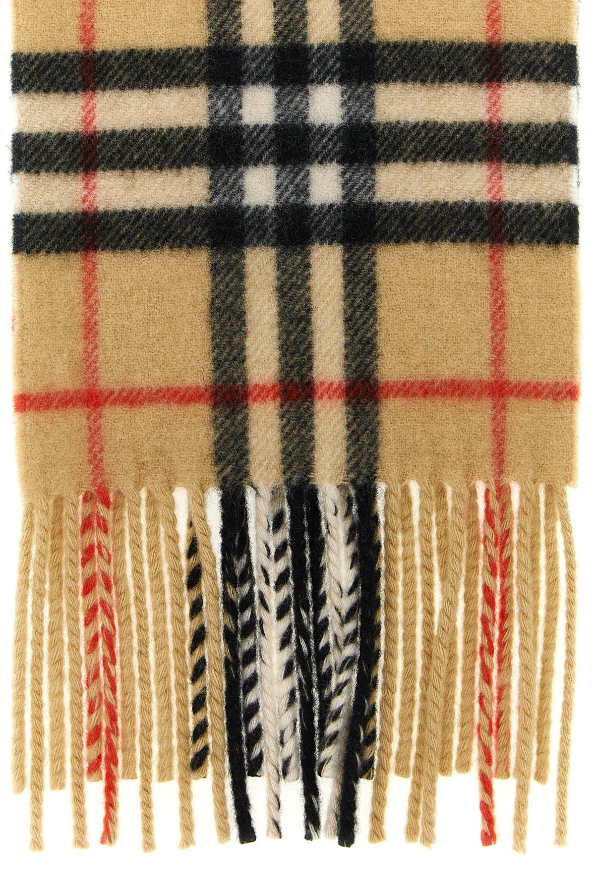 BURBERRY OS all over check print cashmere scarf