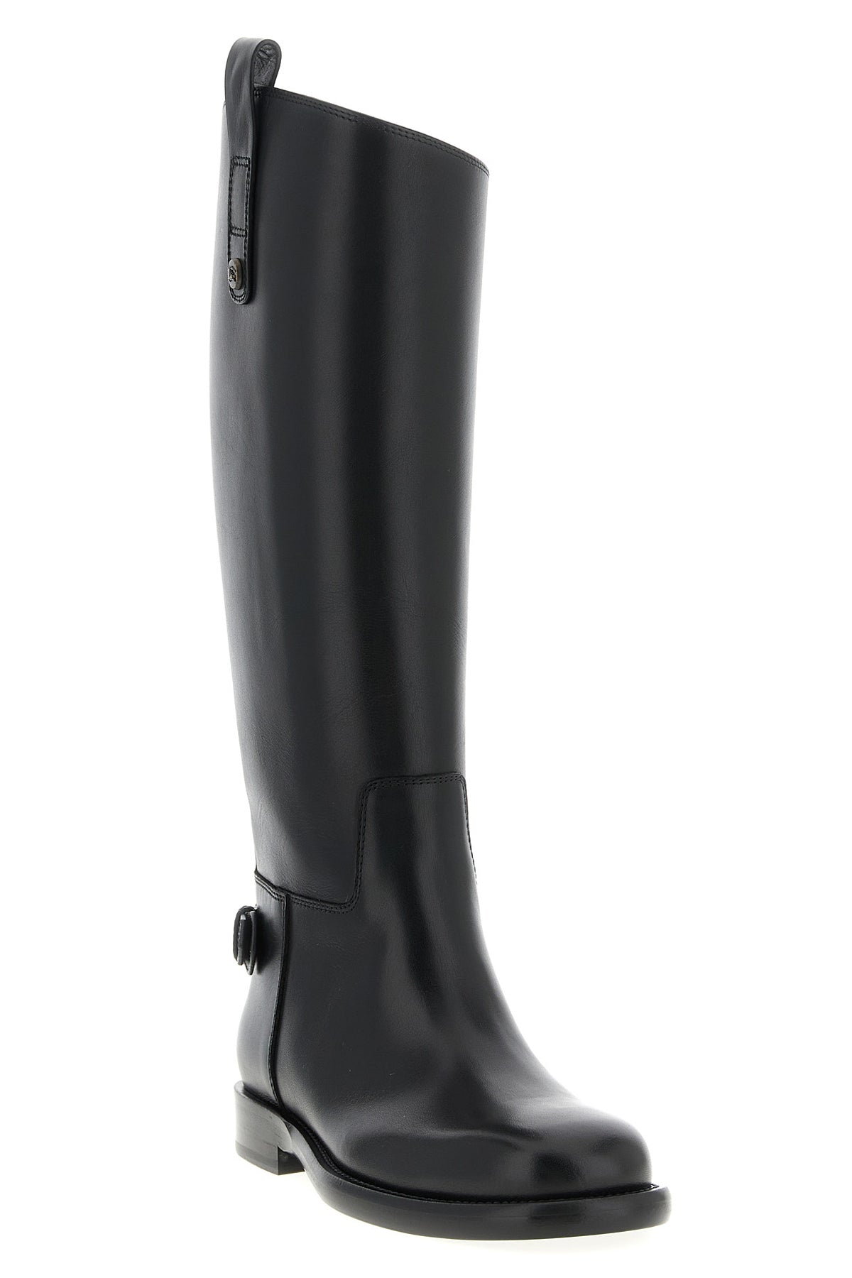 BURBERRY 37 cavalier smooth calf leather boots