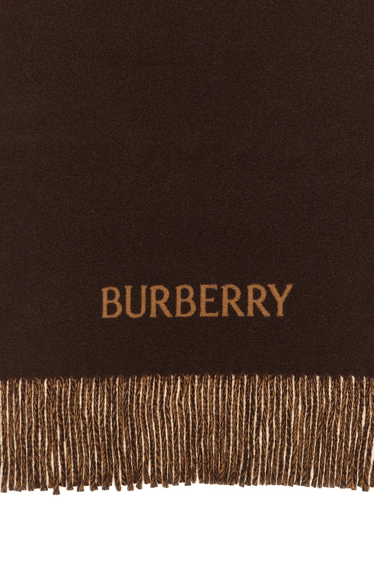 BURBERRY OS knight reversible brushed cashmere scarf
