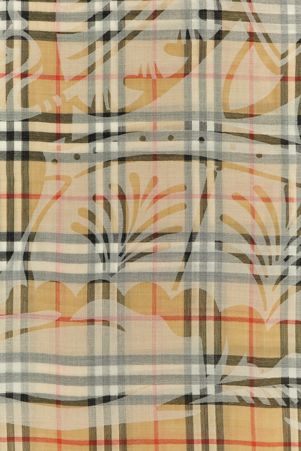 mulberry wool and silk blend scarf woven in burberry check