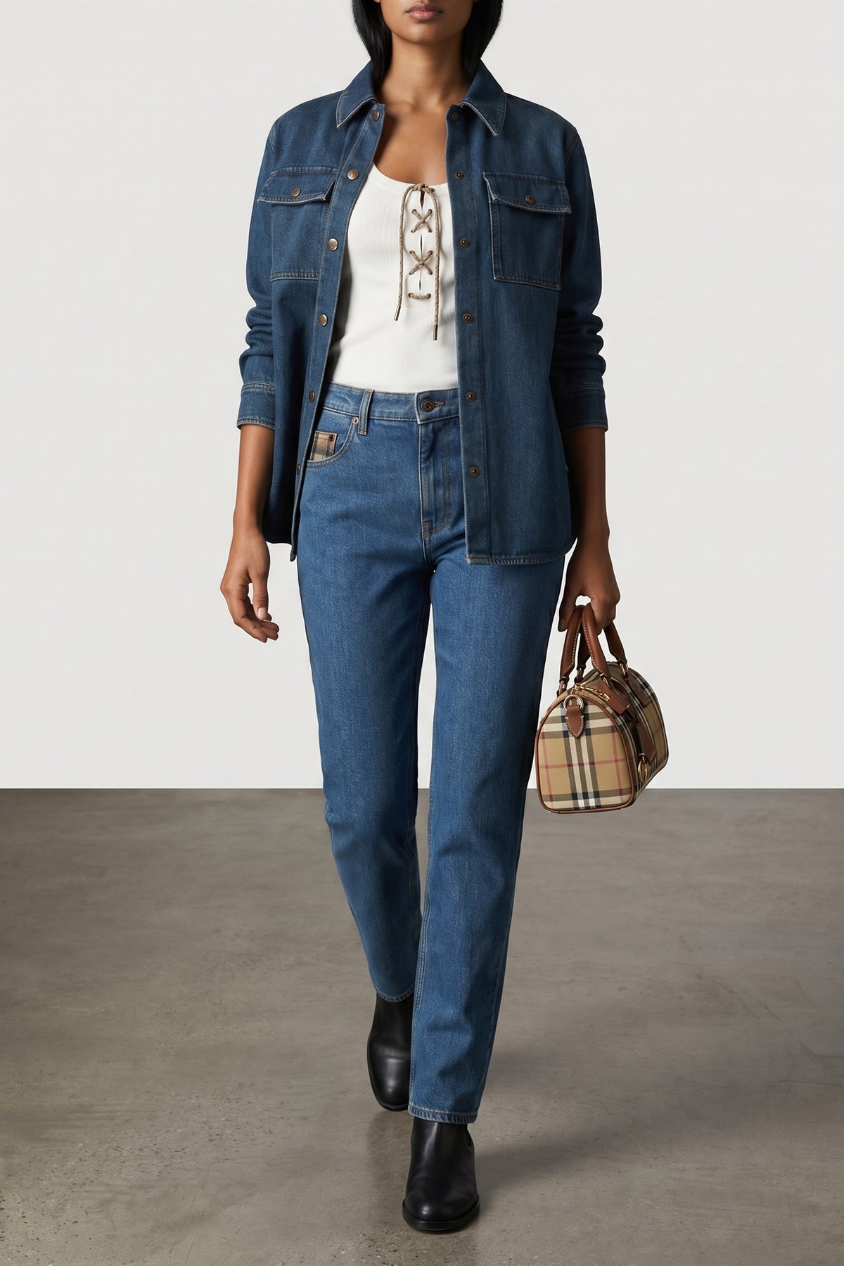 BURBERRY 8 dakota shirt in heavy cotton denim