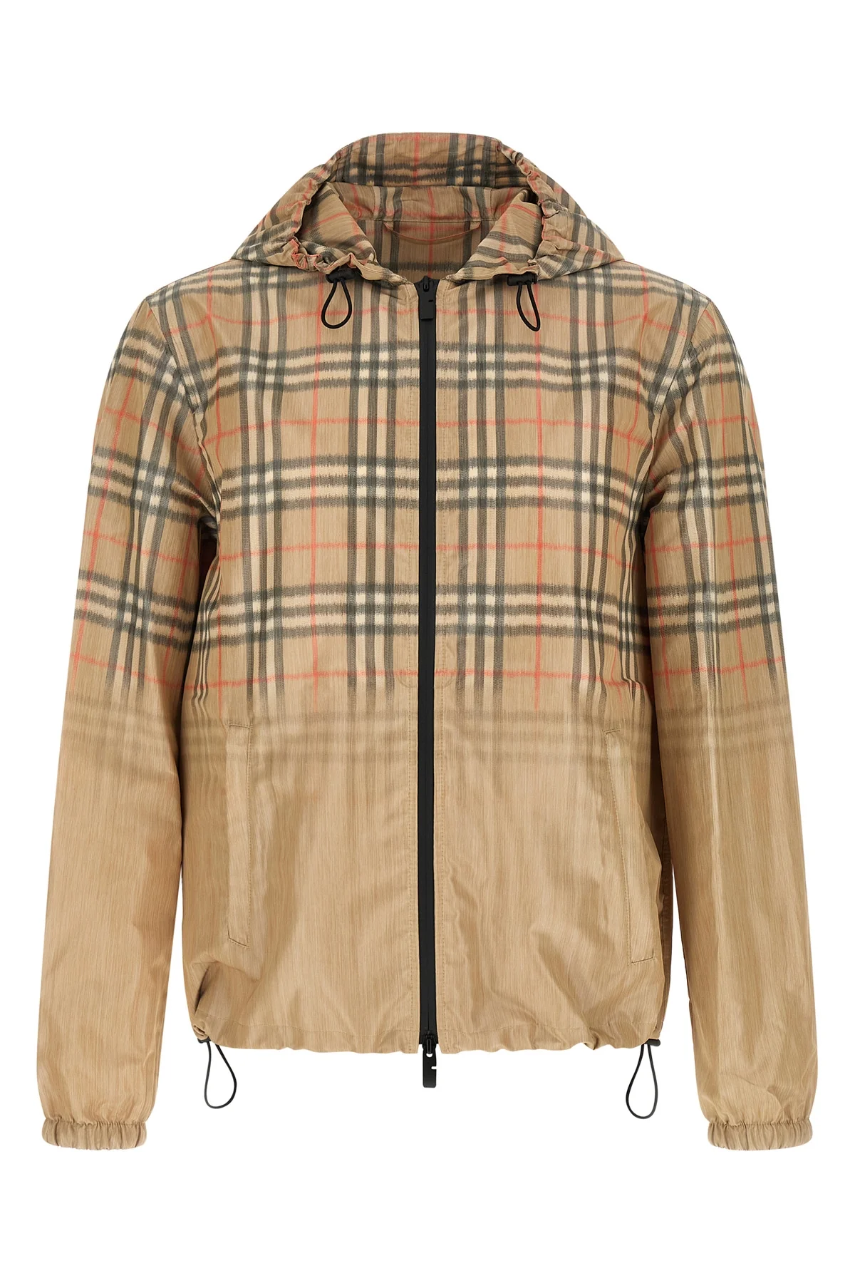 BURBERRY XL burberry check degradé viscose newport windbreaker