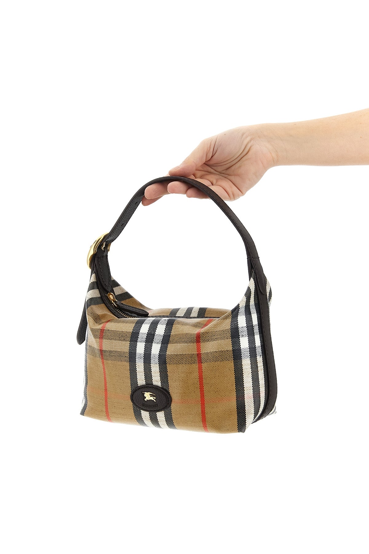 highlands duffle handbag in coated check fabric