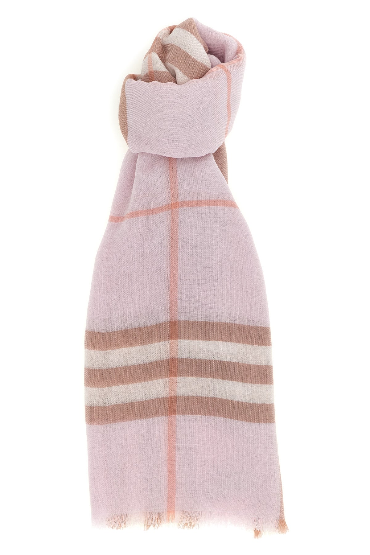 BURBERRY OS light wool giant scarf woven