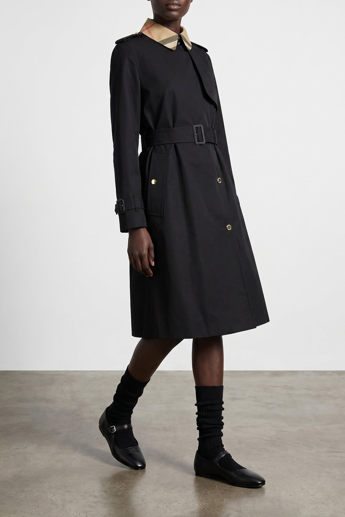 BURBERRY 8 single-breasted long sandridge rain-resistant cotton gabardine trench coat