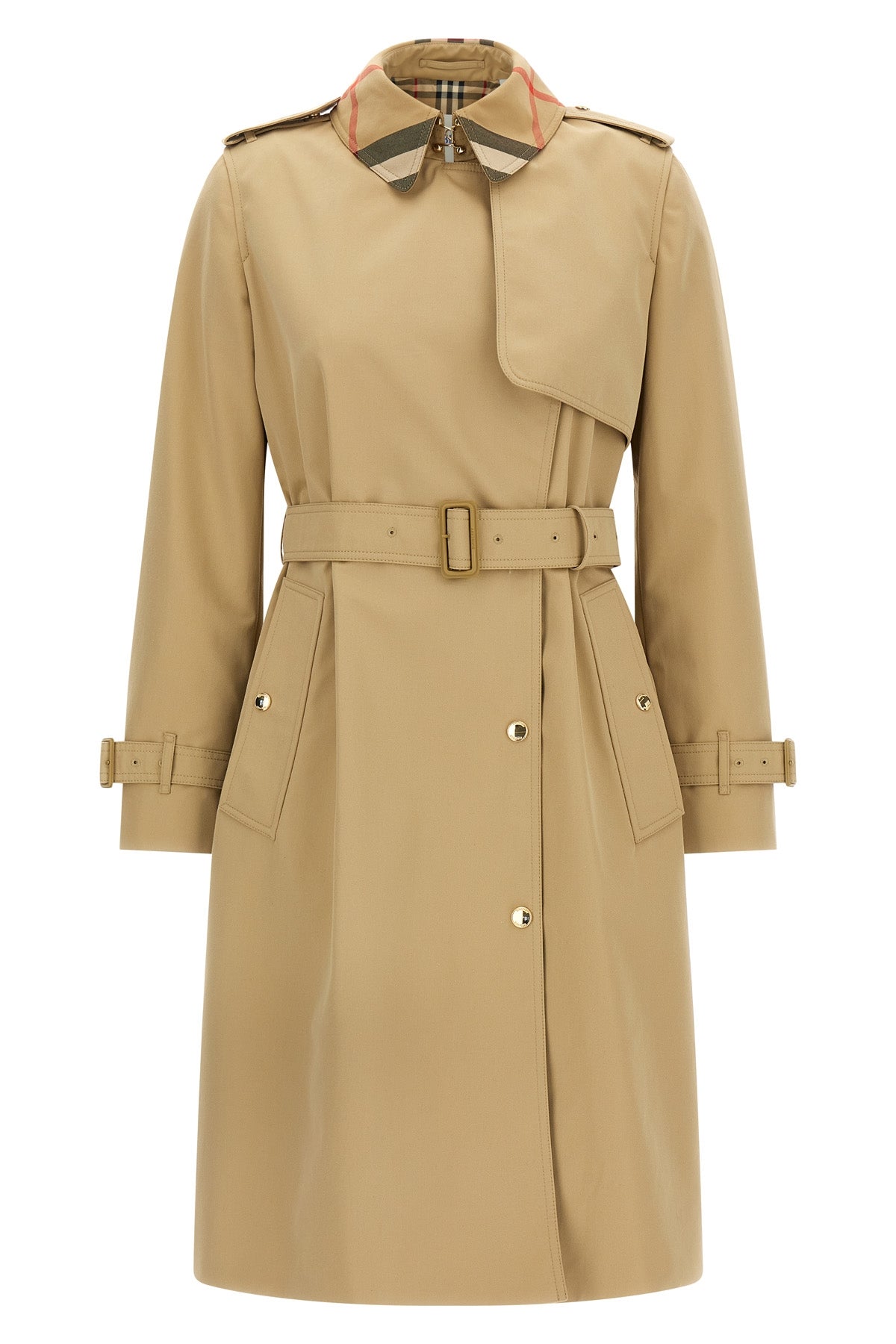 BURBERRY 8 single-breasted long sandridge rain-resistant cotton gabardine trench coat