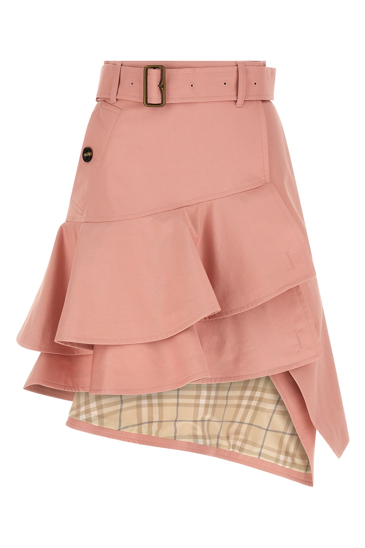 BURBERRY 4 mini hollie skirt in cotton gabardine treated for a soft finish