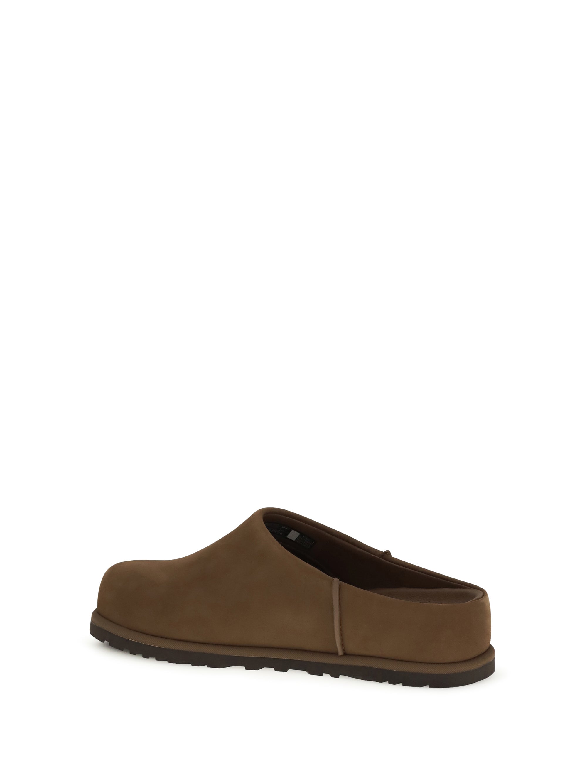 nubuk leather mules