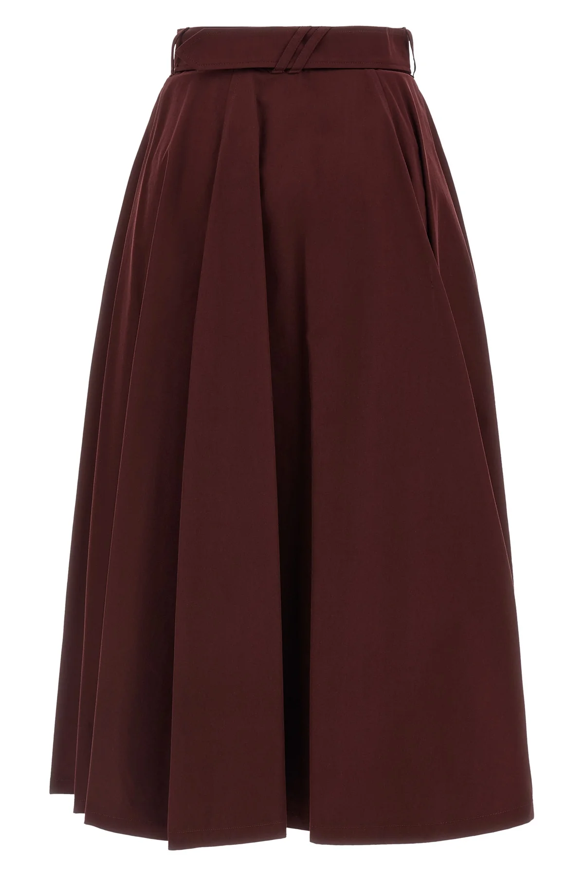 burberrys midi skirt exemplifies a precise sartorial construction through a str