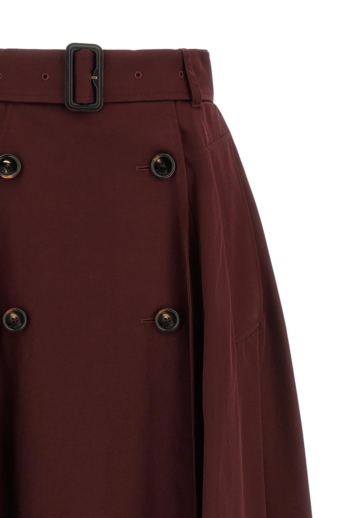burberrys midi skirt exemplifies a precise sartorial construction through a str
