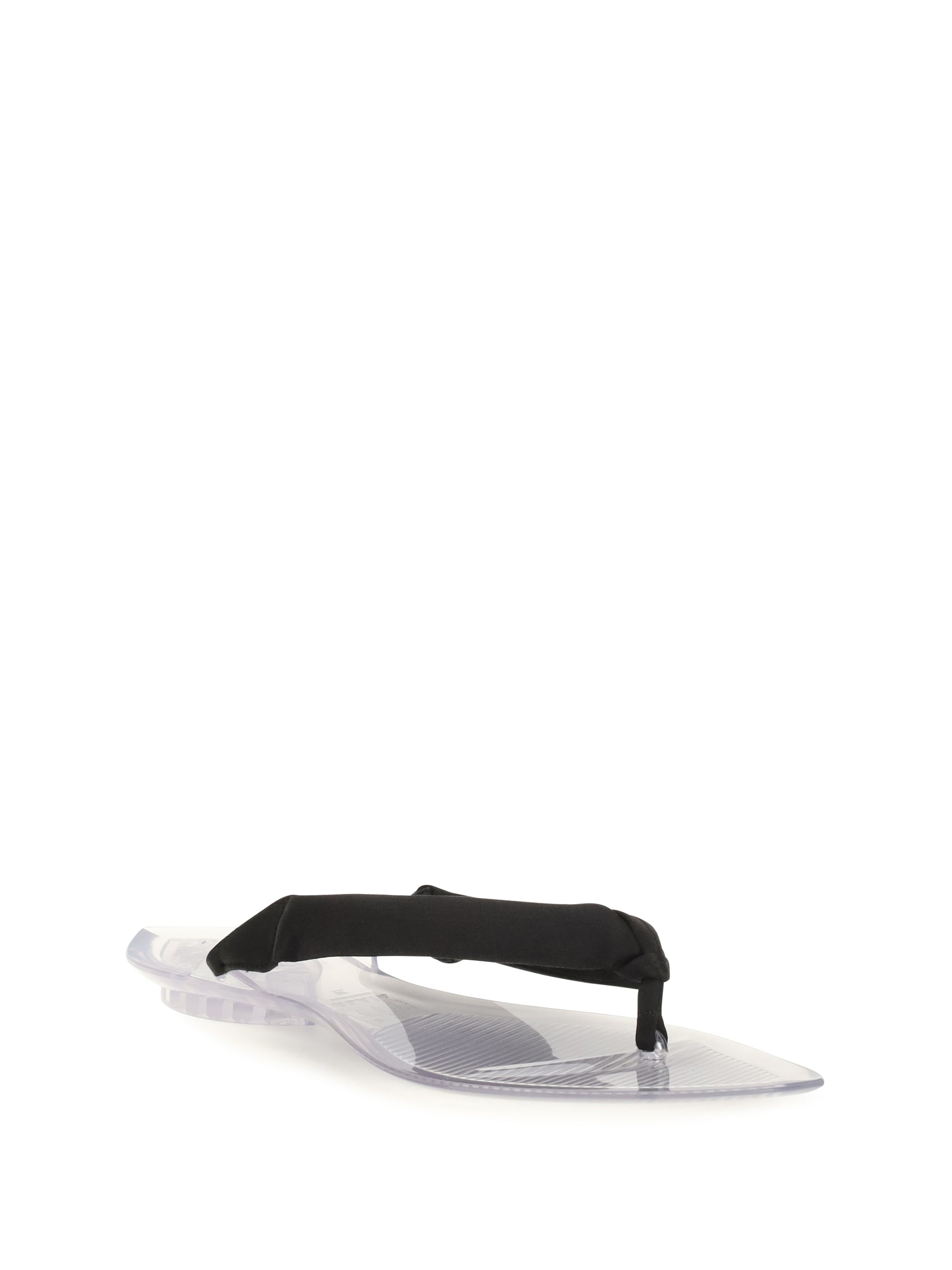 ALAIA 36 satin flip-flop sandals