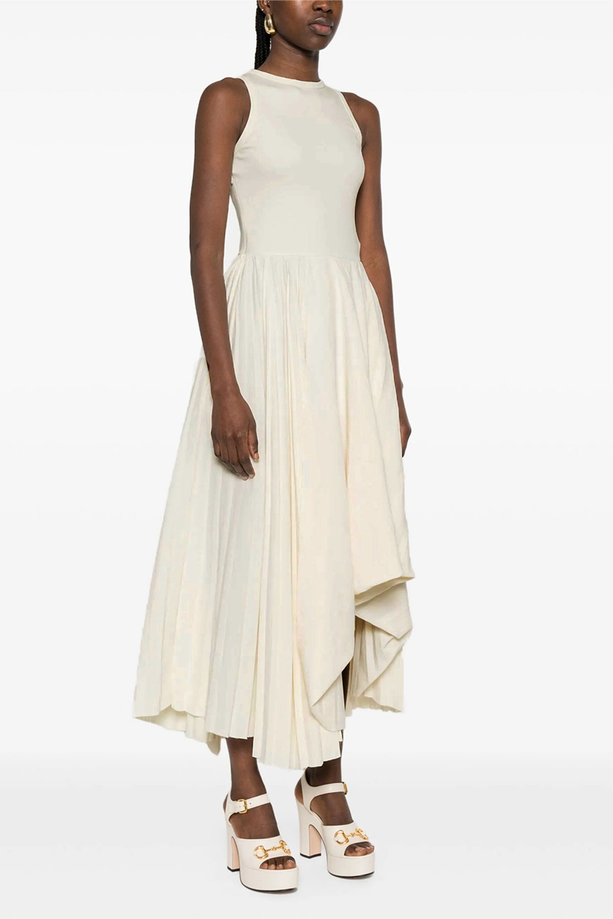 MCQUEEN 38 long dress in cotton jersey