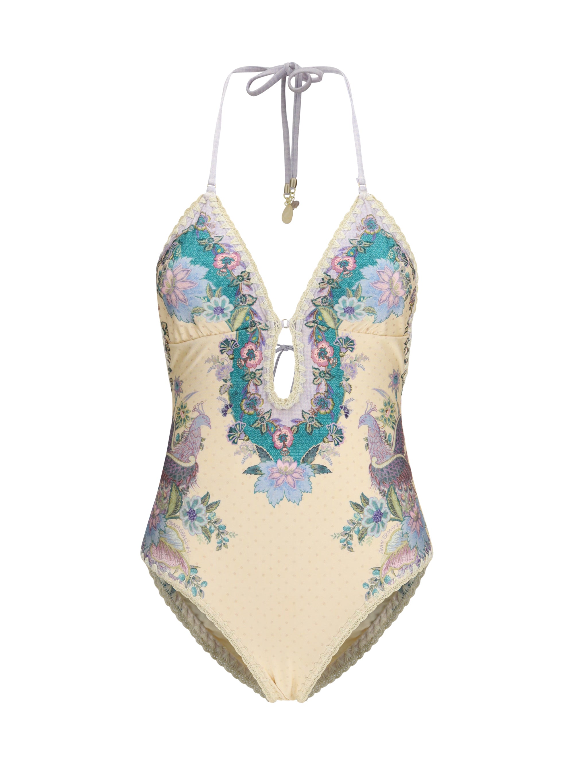 ZIMMERMANN 1 indra crochet detail one-piece swimsuit