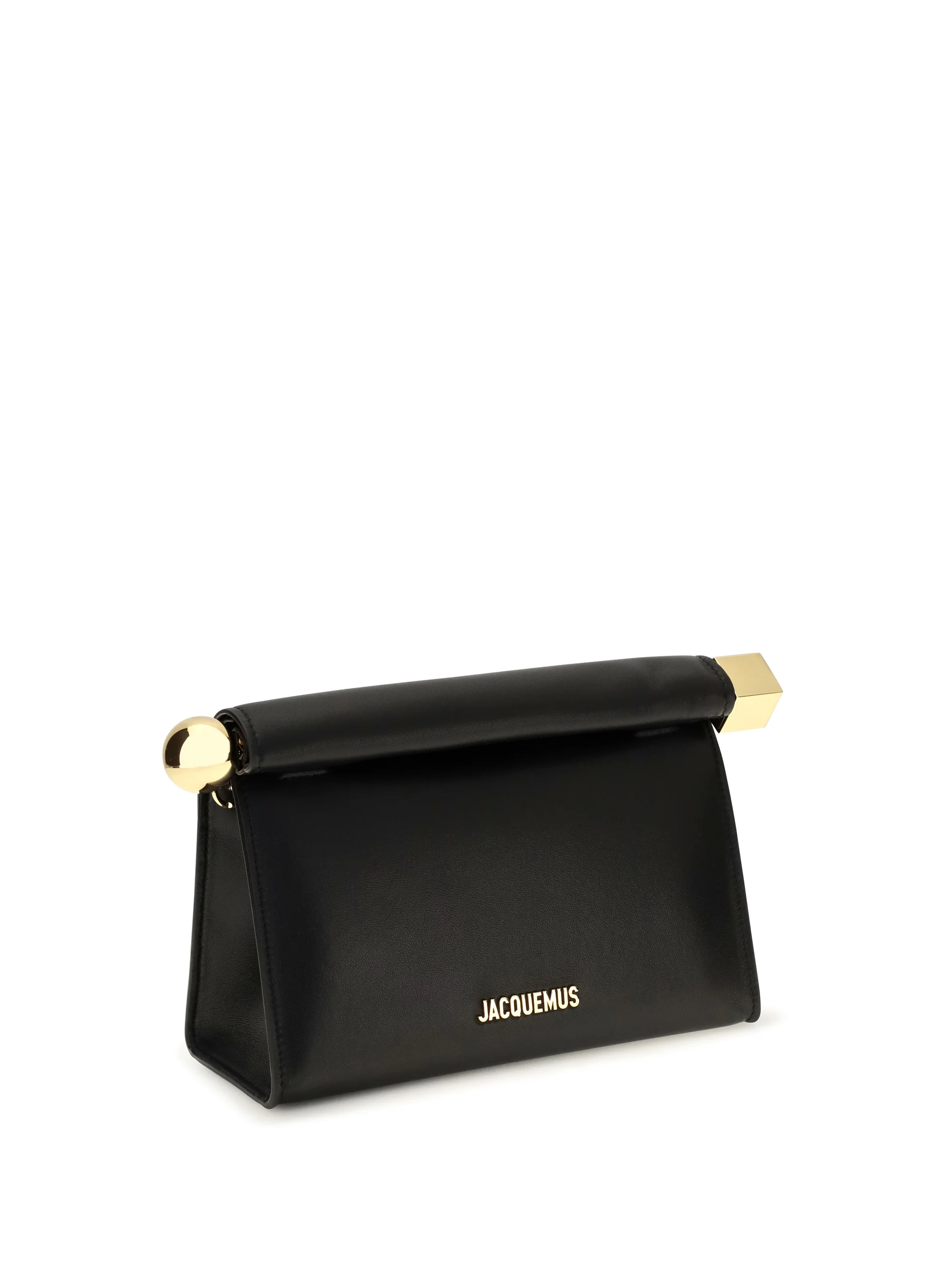 rond carré leather shoulder bag