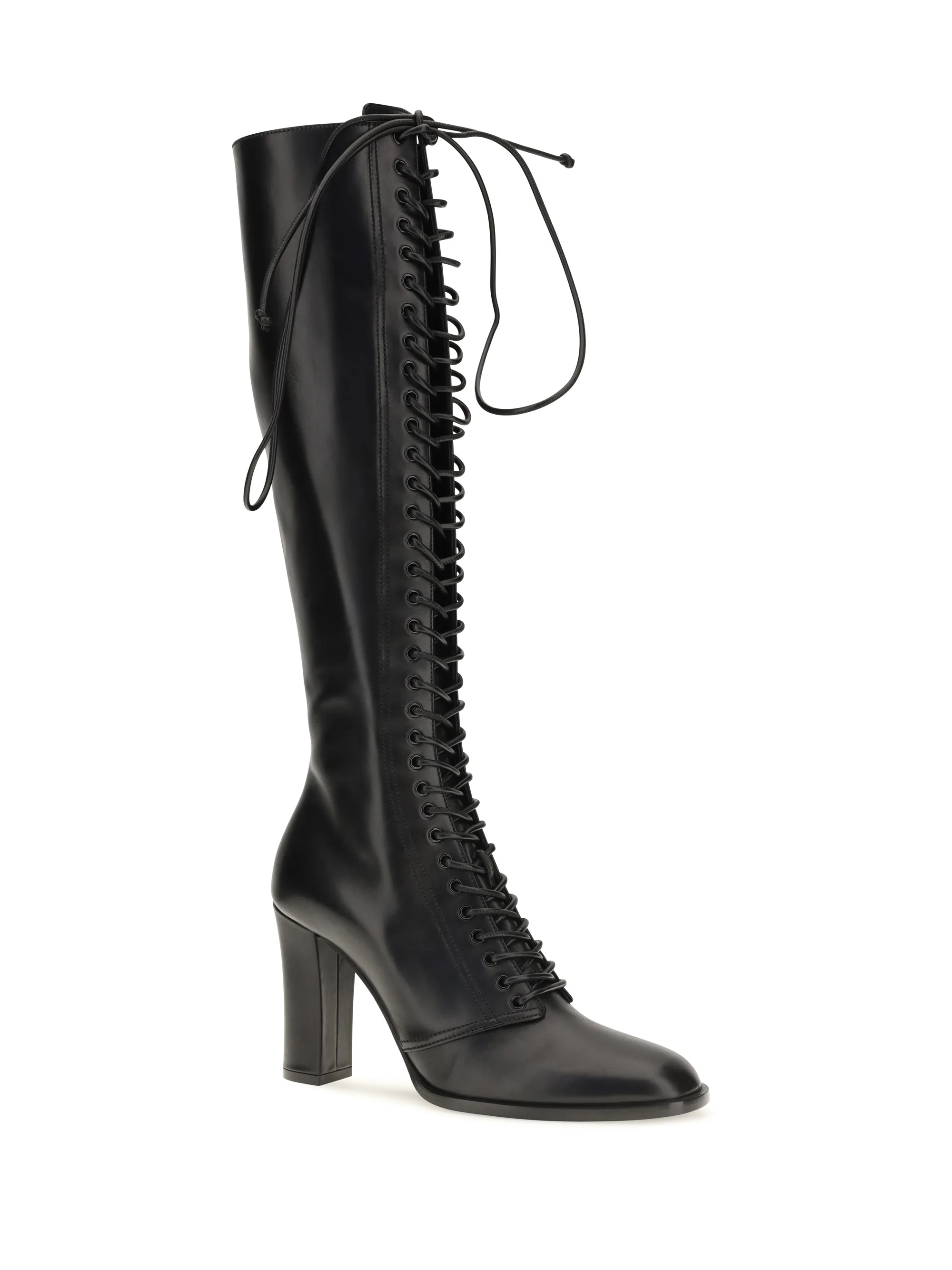 DOLCE amp; GABBANA 37 lace-up knee-high boots