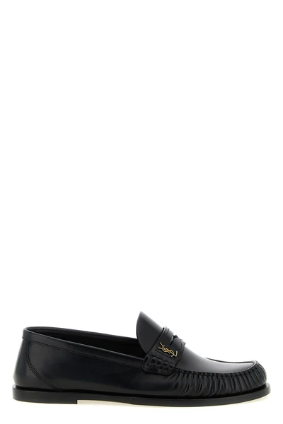 laurent smooth leather loafers