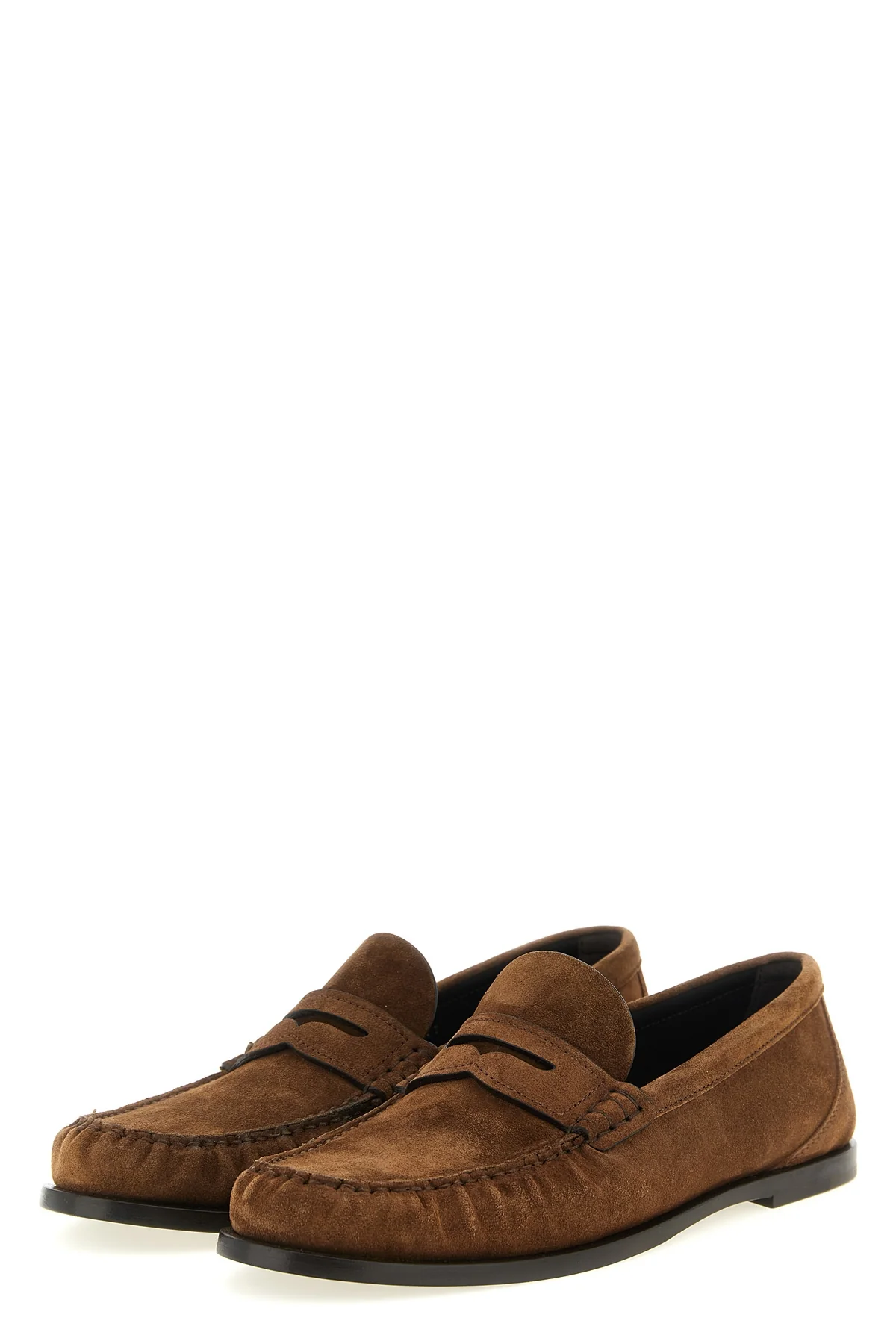 SAINT LAURENT 41 laurent suede loafers