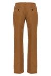 garment-dyed pants in cotton yarns