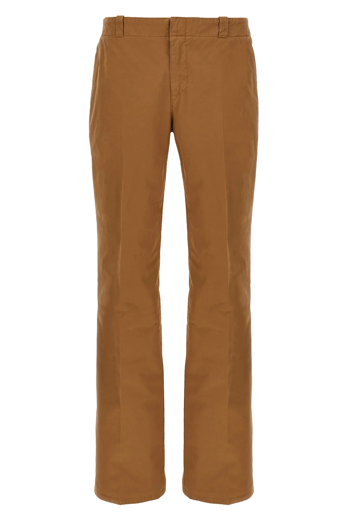 garment-dyed pants in cotton yarns