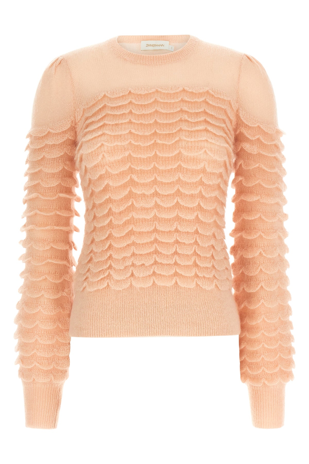 ZIMMERMANN 1 hypnotic scallop mohair blend sweater