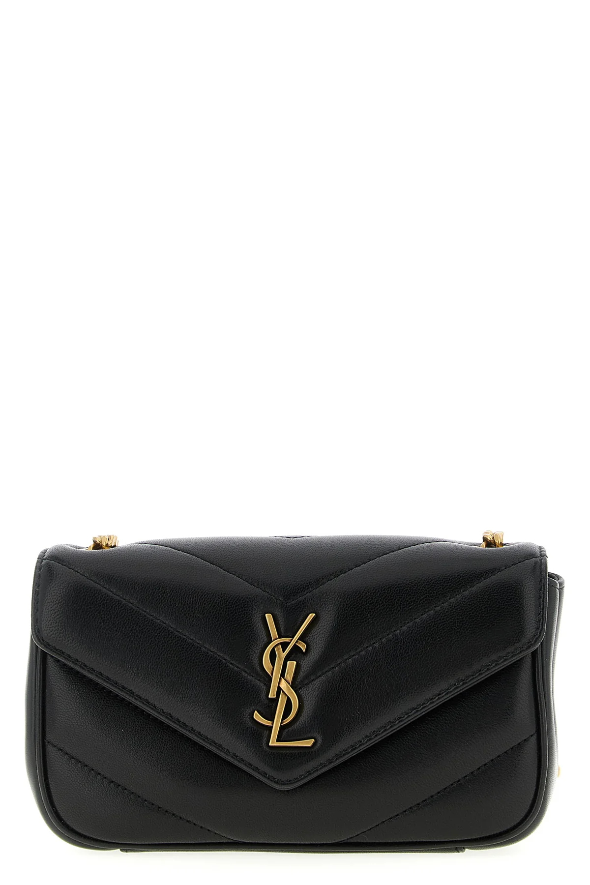 loulou mini crossbody bag in chevron quilted lamb leather