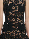 black crystal lace mini dress