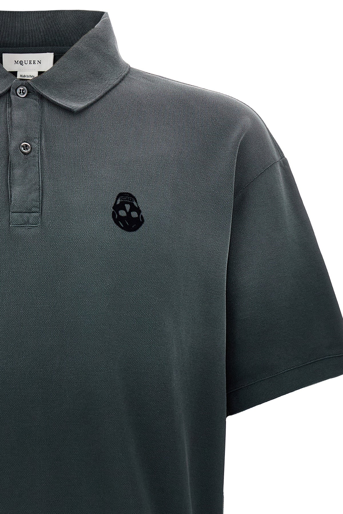 gradient-effect cotton piqué polo shirt