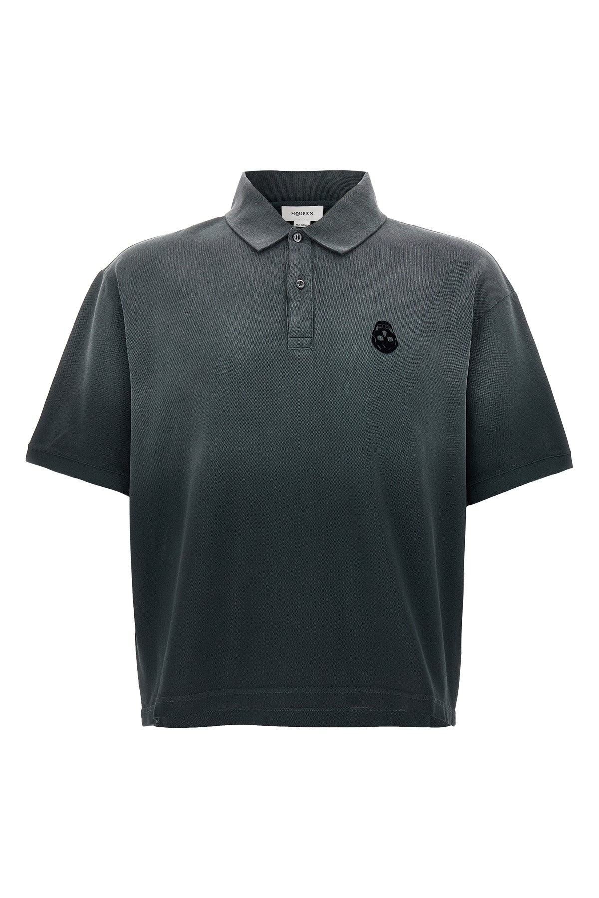 MCQUEEN M gradient-effect cotton piqué polo shirt