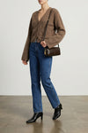 scarlet cashmere cardigan