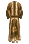 mahon midi dress in paisley-print silk habotai