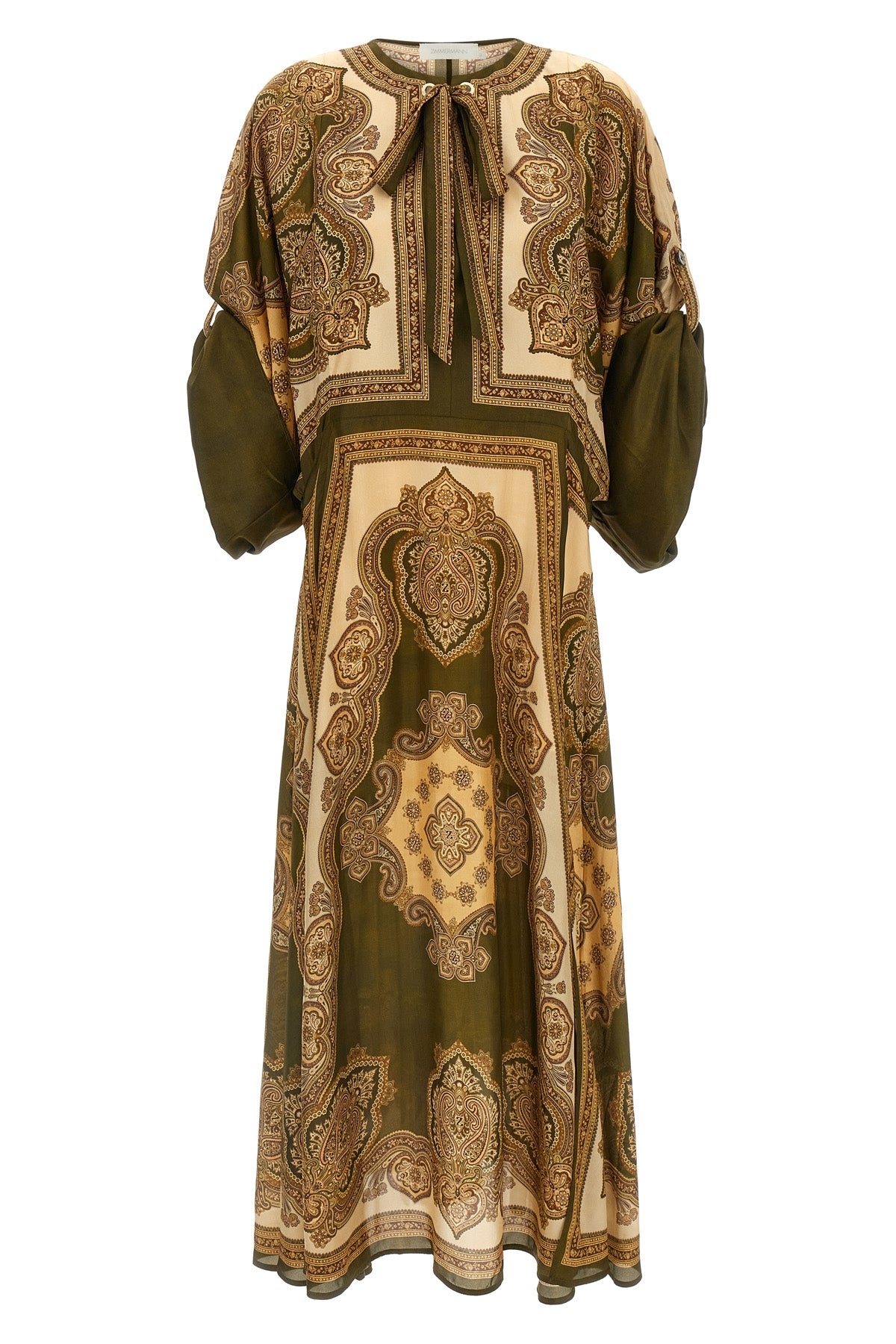 ZIMMERMANN 1 mahon midi dress in paisley-print silk habotai