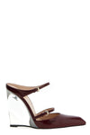 gucci rosso ancora shiny leather sabots