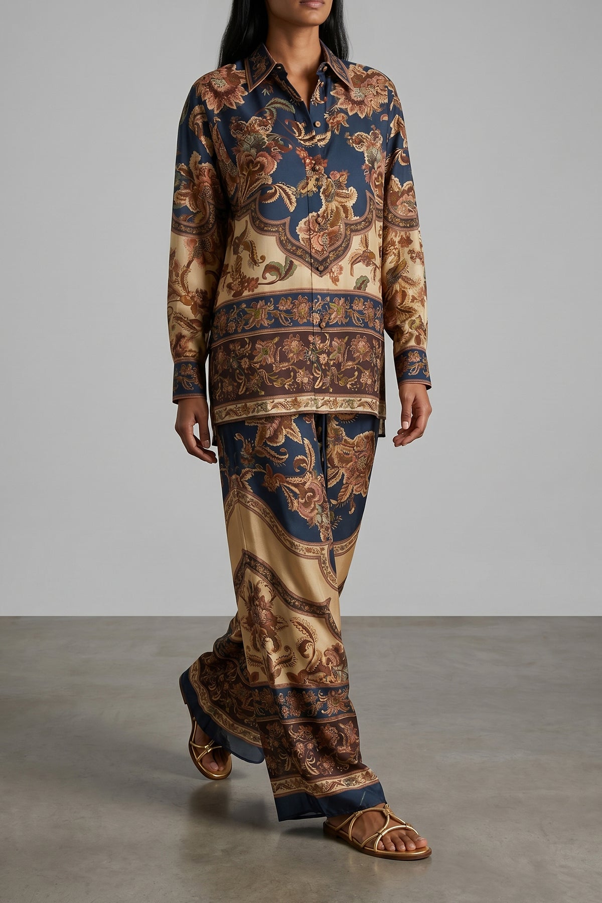 ZIMMERMANN 0 aster jacobean patterned silk habotai pants